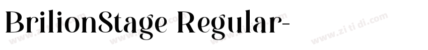 BrilionStage Regular字体转换